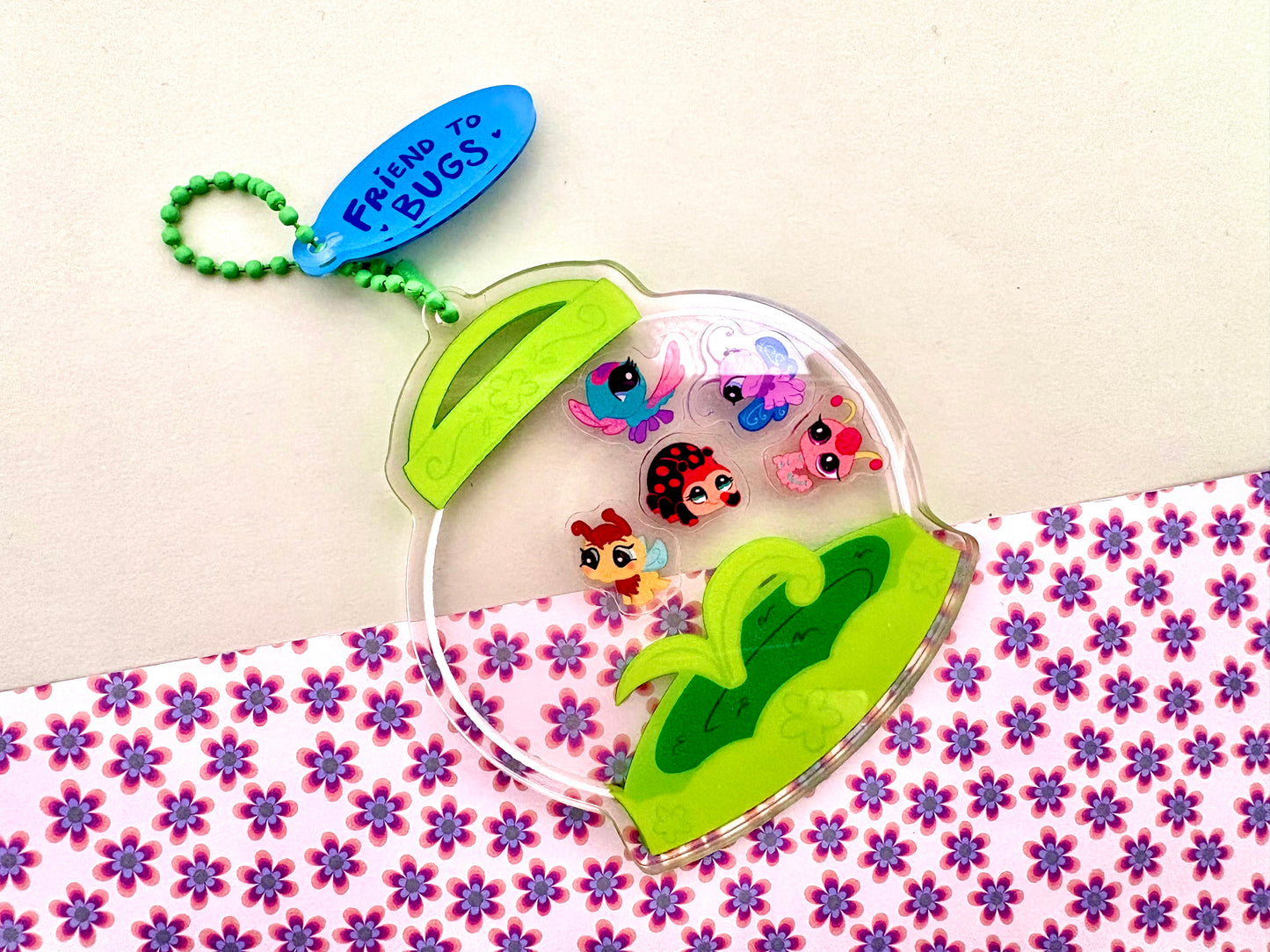 Friend to bugs openable shaker keychain