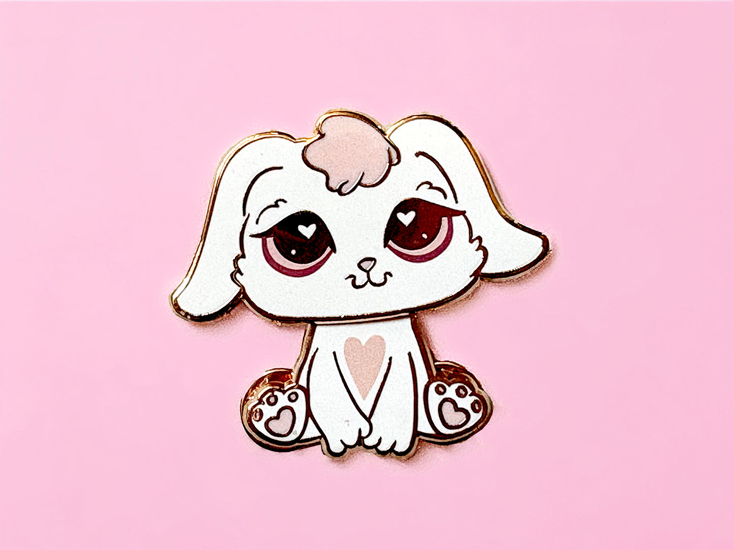 Coquette Bunny enamel pin