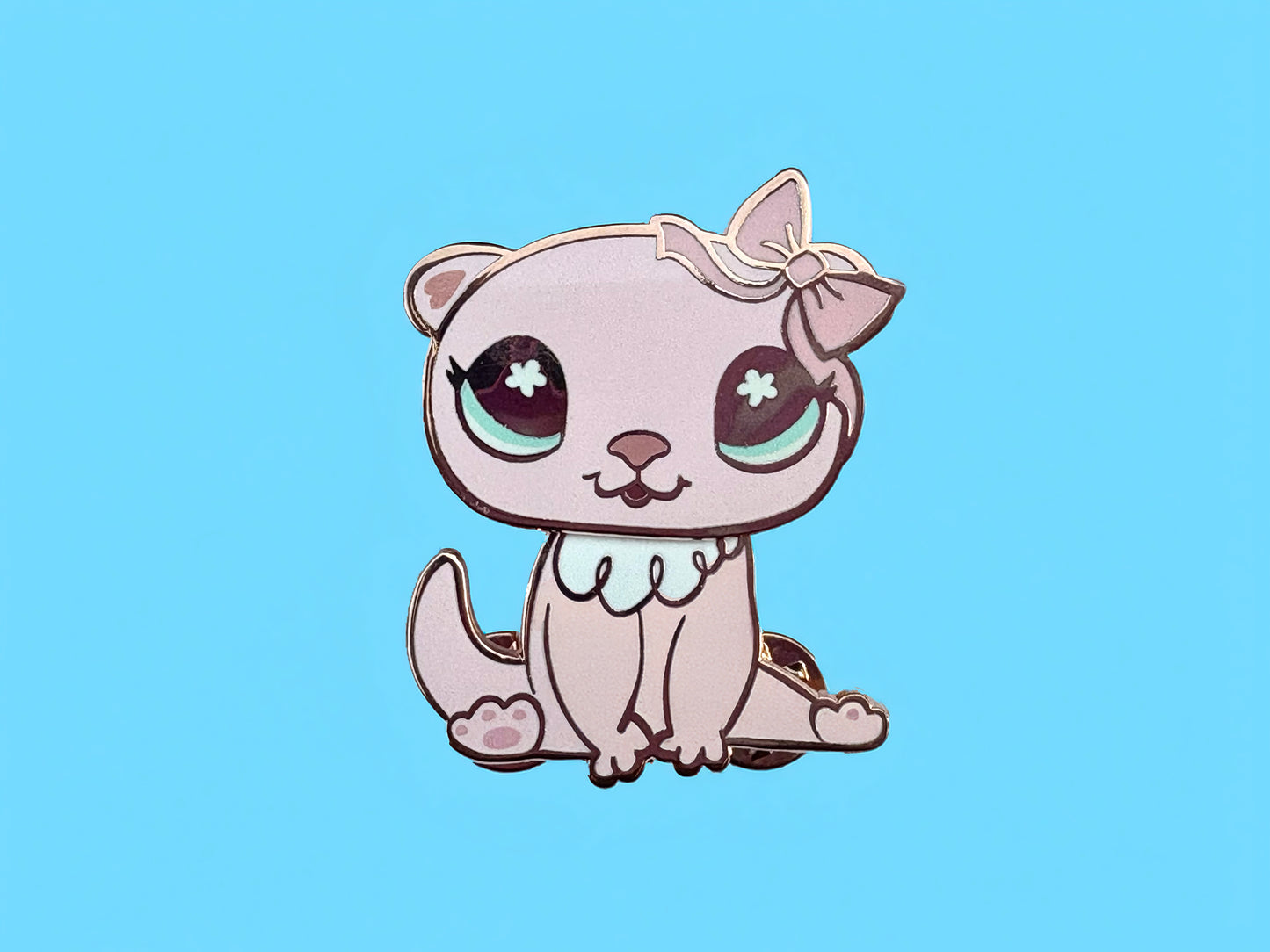 Coquette Otter enamel pin