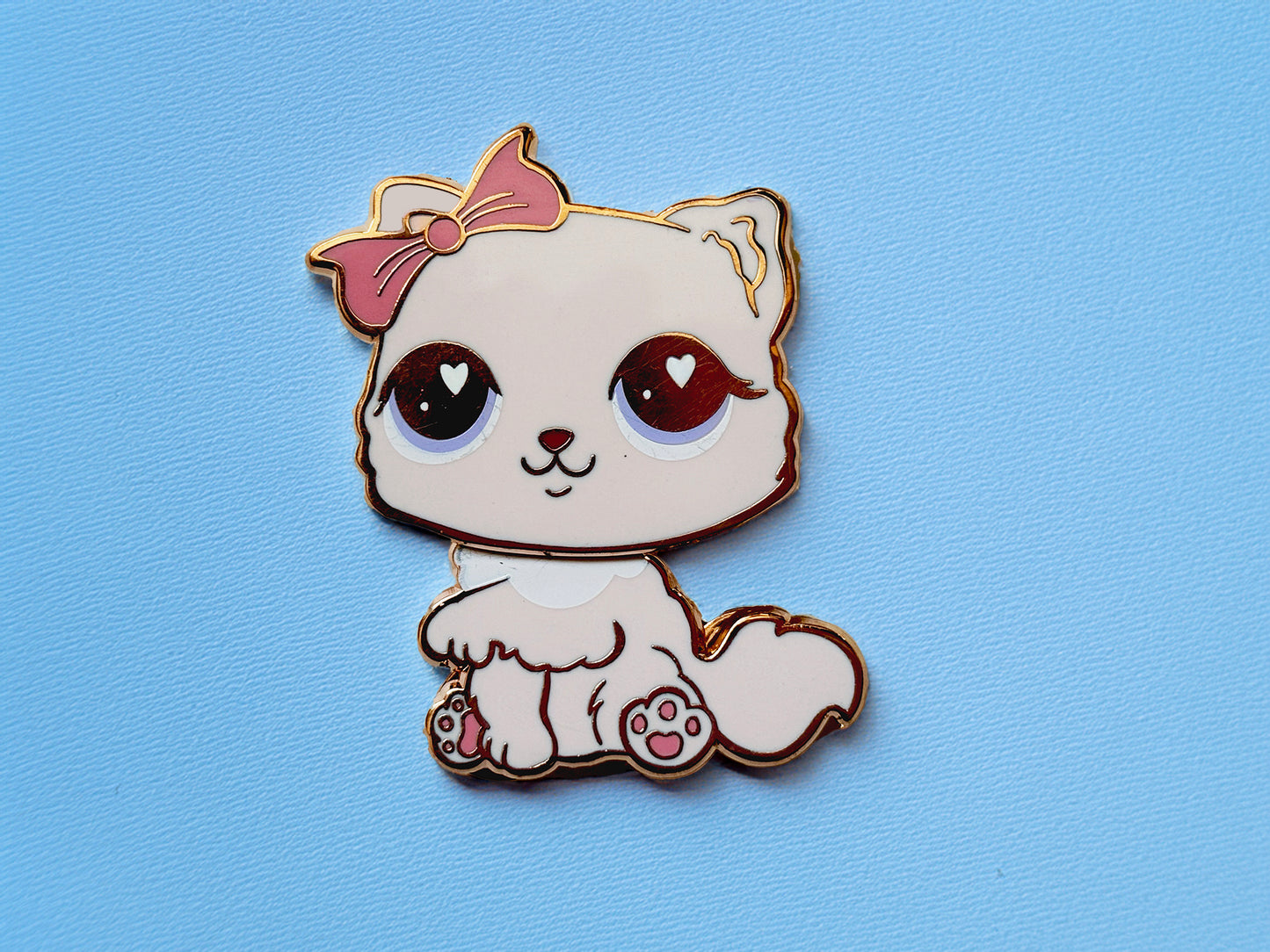 Coquette Persian Cat enamel pin