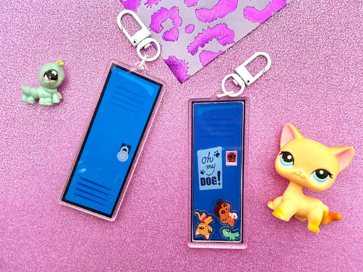 Popular school locker shaker keychain