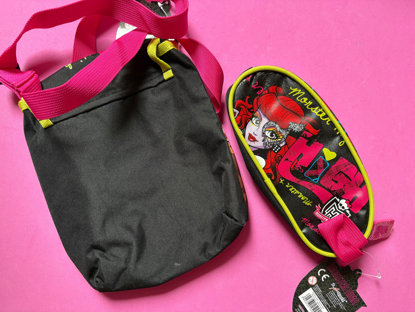 Vintage Monster High mini shoulder bag, pencil case and stationery