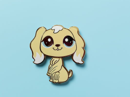 Coquette Blonde Spaniel enamel pin