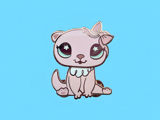Coquette Otter enamel pin