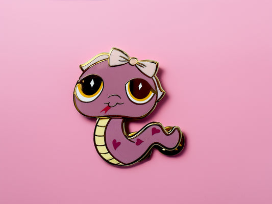 Coquette Snake enamel pin